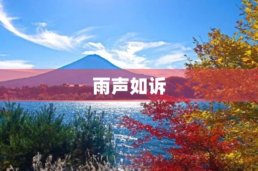 雨声如诉，悄然入梦