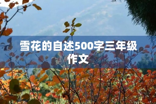 雪花的自述500字三年级作文 雪花的自述500字三年级作文