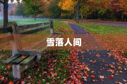 雪落人间,美丽而又寂静 雪落人间,美丽而又寂静