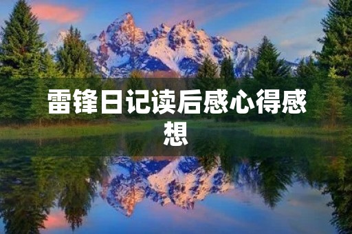 雷锋日记读后感心得感想