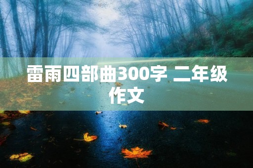 雷雨四部曲300字 二年级作文