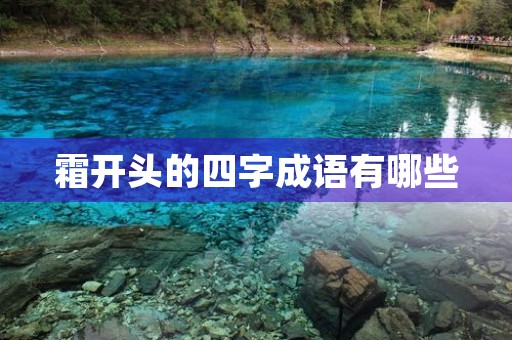 霜开头的四字成语有哪些