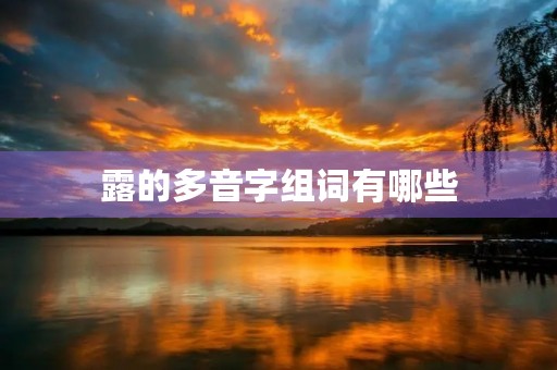 露的多音字组词有哪些(露的拼音) 露的多音字组词有哪些(露的拼音)
