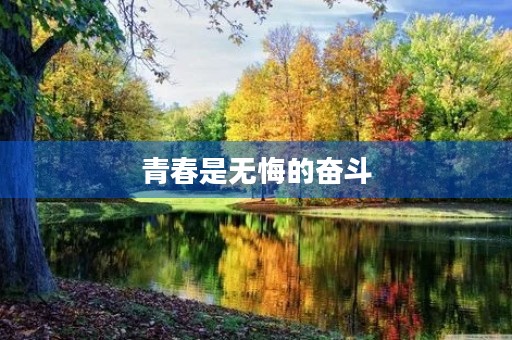 青春是无悔的奋斗 青春是无悔的奋斗