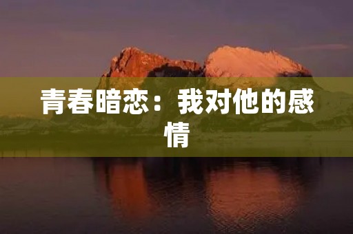 青春暗恋:我对他的感情 青春暗恋:我对他的感情
