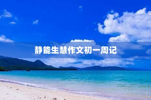 静能生慧作文初一周记