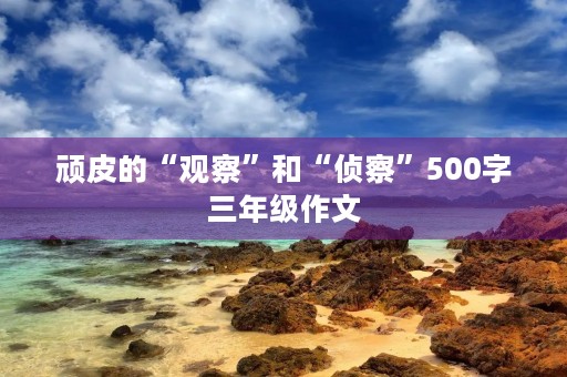 顽皮的“观察”和“侦察”500字三年级作文 顽皮的“观察”和“侦察”500字三年级作文