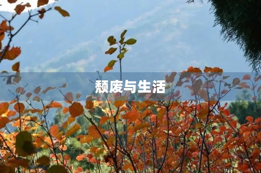颓废与生活 颓废与生活