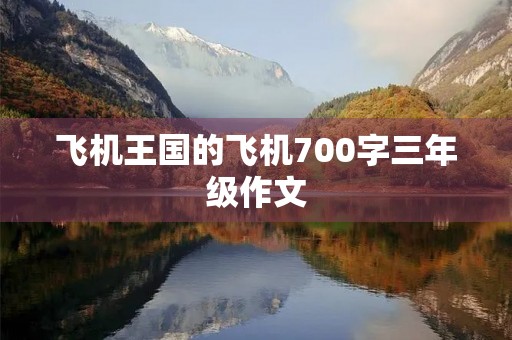 飞机王国的飞机700字三年级作文 飞机王国的飞机700字三年级作文