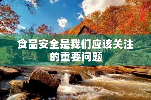 食品安全是我们应该关注的重要问题