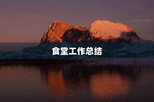 食堂工作总结