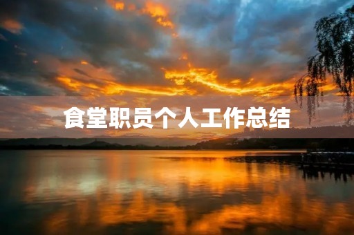 食堂职员个人工作总结