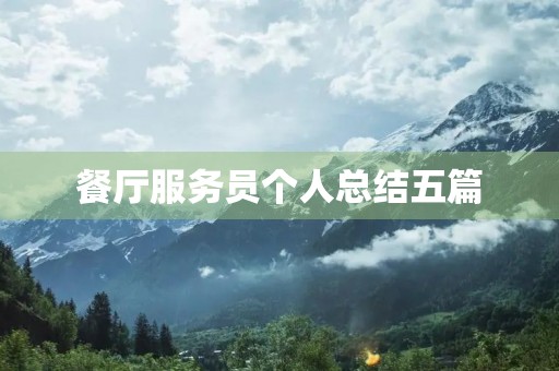 餐厅服务员个人总结五篇