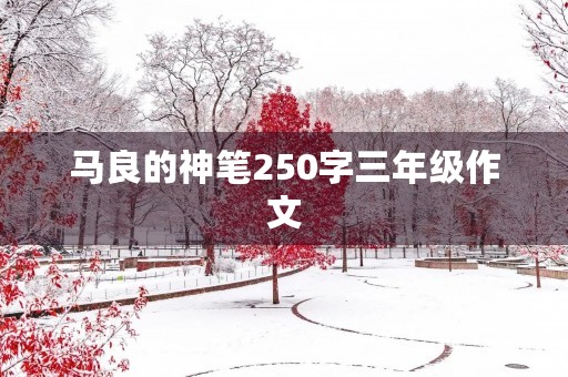 马良的神笔250字三年级作文