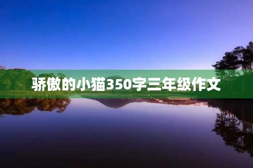骄傲的小猫350字三年级作文