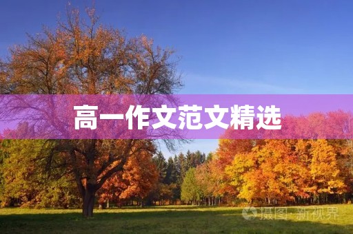 高一作文范文精选