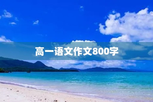 高一语文作文800字 高一语文作文800字