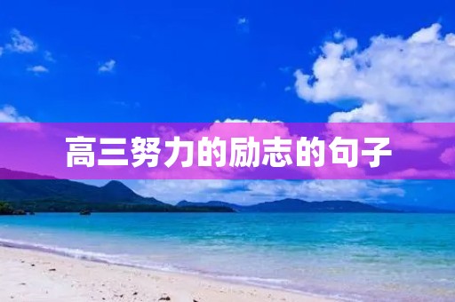 高三努力的励志的句子(高三努力的励志的句子100字左右)