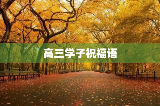 高三学子祝福语(给高三学生的励志寄语)