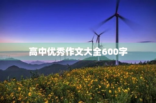 高中优秀作文大全600字 高中优秀作文大全600字