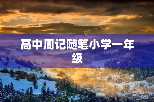 高中周记随笔小学一年级