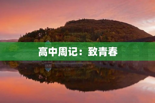 高中周记：致青春