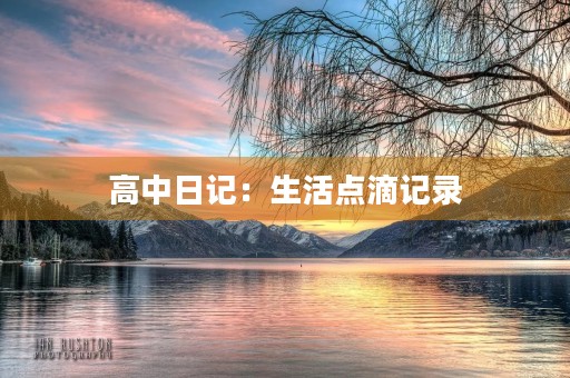 高中日记：生活点滴记录