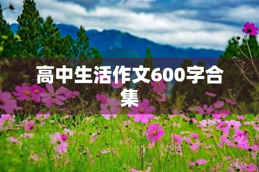 高中生活作文600字合集 高中生活作文600字合集