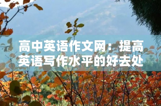 高中英语作文网:提高英语写作水平的好去处 高中英语作文网:提高英语写作水平的好去处