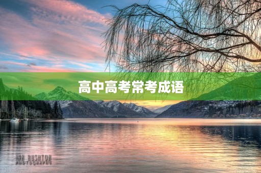 高中高考常考成语