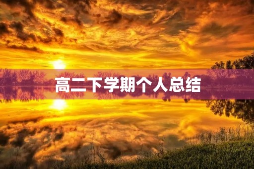 高二下学期个人总结