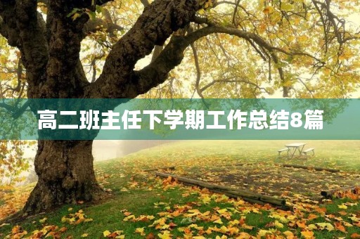 高二班主任下学期工作总结8篇