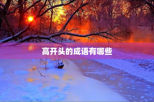 高开头的成语有哪些