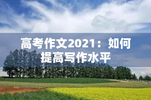 高考作文2021:如何提高写作水平 高考作文2021:如何提高写作水平