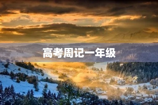 高考周记一年级