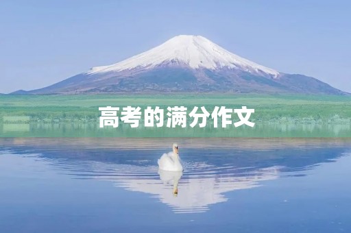 高考的满分作文 高考的满分作文