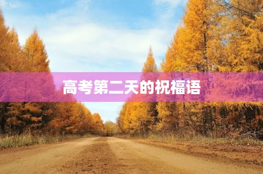 高考第二天的祝福语(预祝高考顺利祝福语)