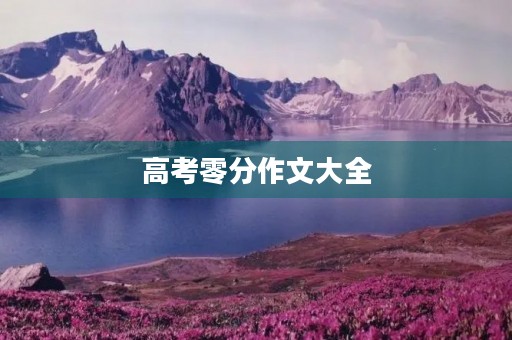 高考零分作文大全