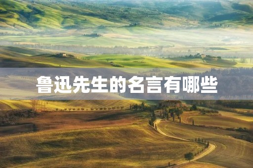 鲁迅先生的名言有哪些(鲁迅先生的名言有哪些关于时间) 鲁迅先生的名言有哪些(鲁迅先生的名言有哪些关于时间)