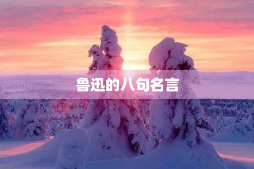 鲁迅的八句名言,鲁迅的八句名言有哪些 鲁迅的八句名言,鲁迅的八句名言有哪些