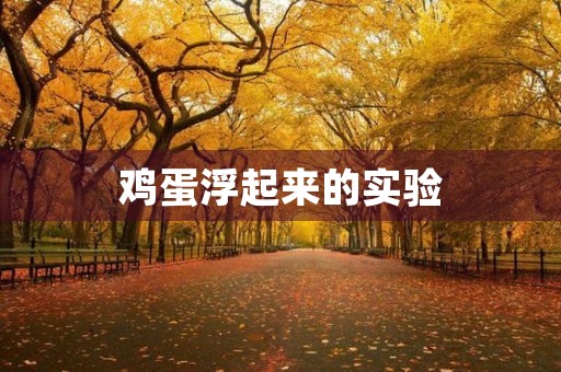 鸡蛋浮起来的实验