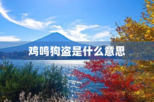 鸡鸣狗盗是什么意思 鸡鸣狗盗是什么意思