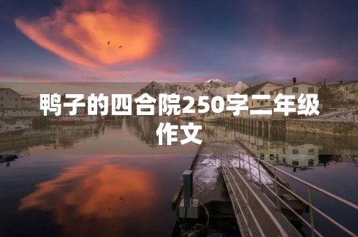 鸭子的四合院250字二年级作文 鸭子的四合院250字二年级作文