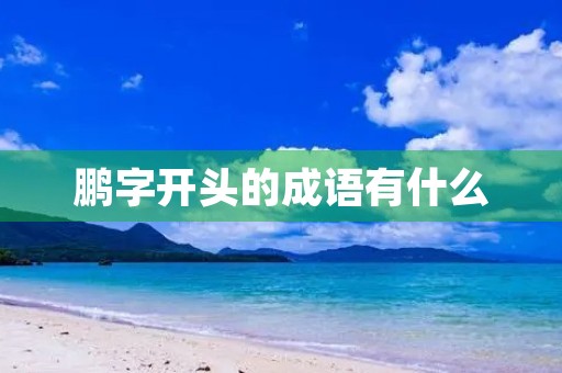 鹏字开头的成语有什么