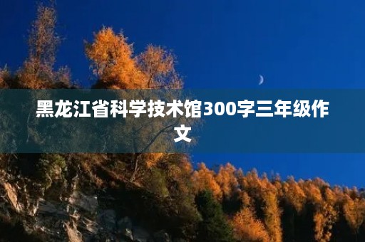黑龙江省科学技术馆300字三年级作文 黑龙江省科学技术馆300字三年级作文