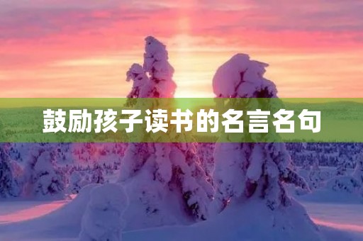 鼓励孩子读书的名言名句(鼓励孩子读书的名言名句校训)