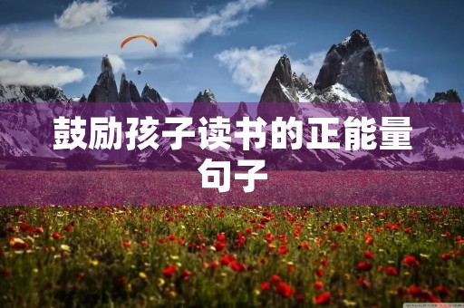 鼓励孩子读书的正能量句子，鼓励孩子读书的正能量句子文言文