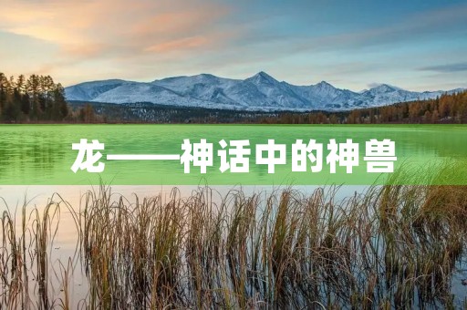 龙——神话中的神兽 龙——神话中的神兽