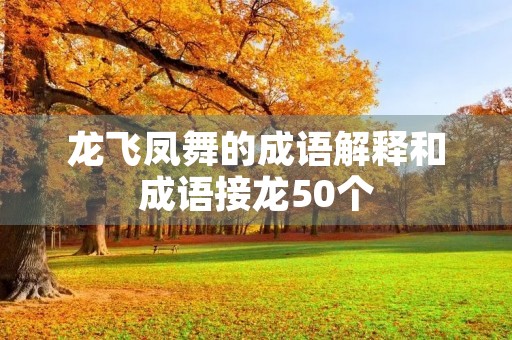 龙飞凤舞的成语解释和成语接龙50个