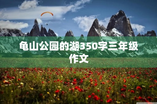 龟山公园的湖350字三年级作文
